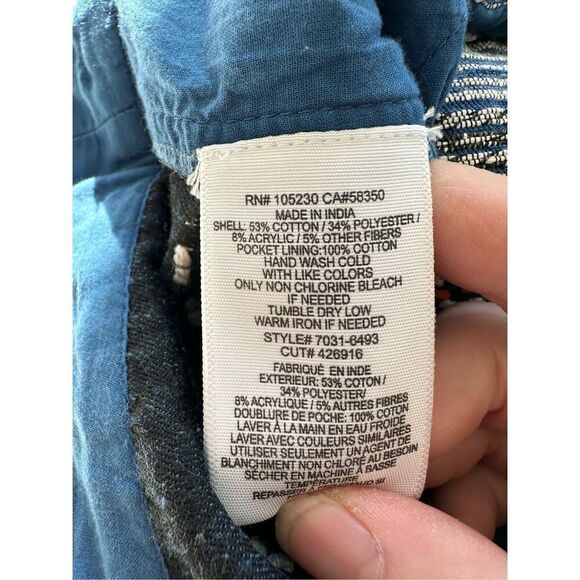 Joie Merci Ethnic Blue Striped Shorts Size 2 - Picture 6 of 6